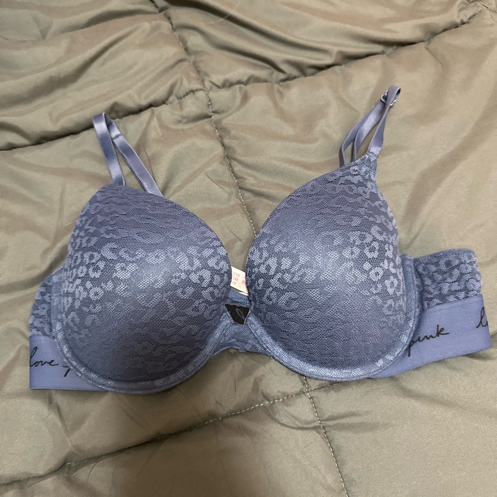 Victoria secret blue lace push up bra